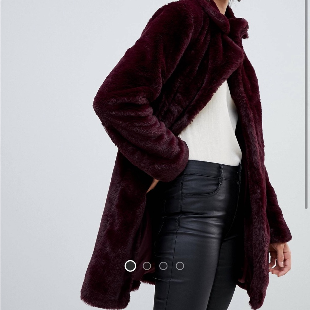 NWT ASOS Villa Faux Fur Coat